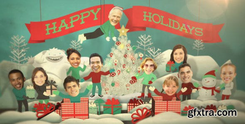 VideoHive Holiday Faces Pop Up Card 3531791