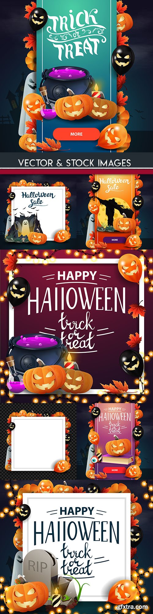 Happy Halloween holiday illustration collection 29
