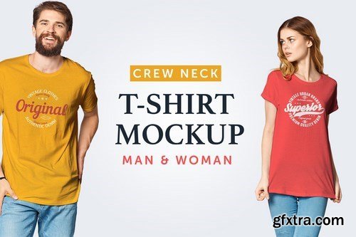 Crew Neck T-Shirt Mockup