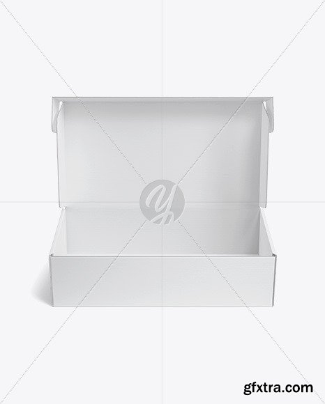 Opened Paper Box Mockup - Front View 48691
