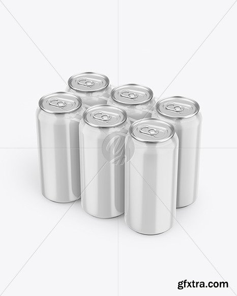 6 Glossy Cans Pack Mockup 48686