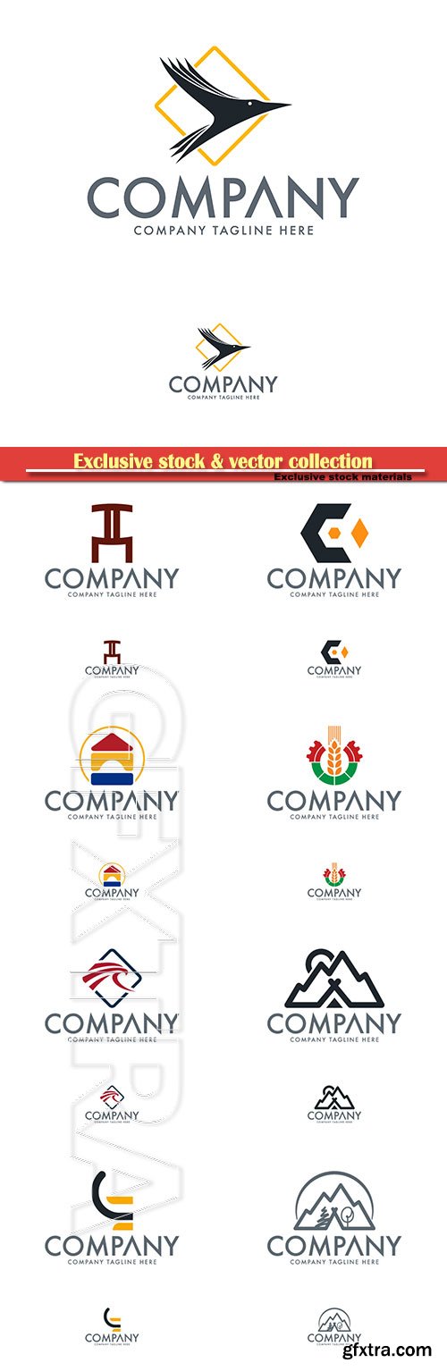Logo vector template business set # 73