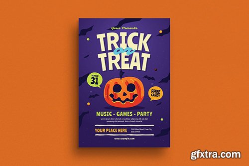 Halloween Trick or Treat Event Flyer