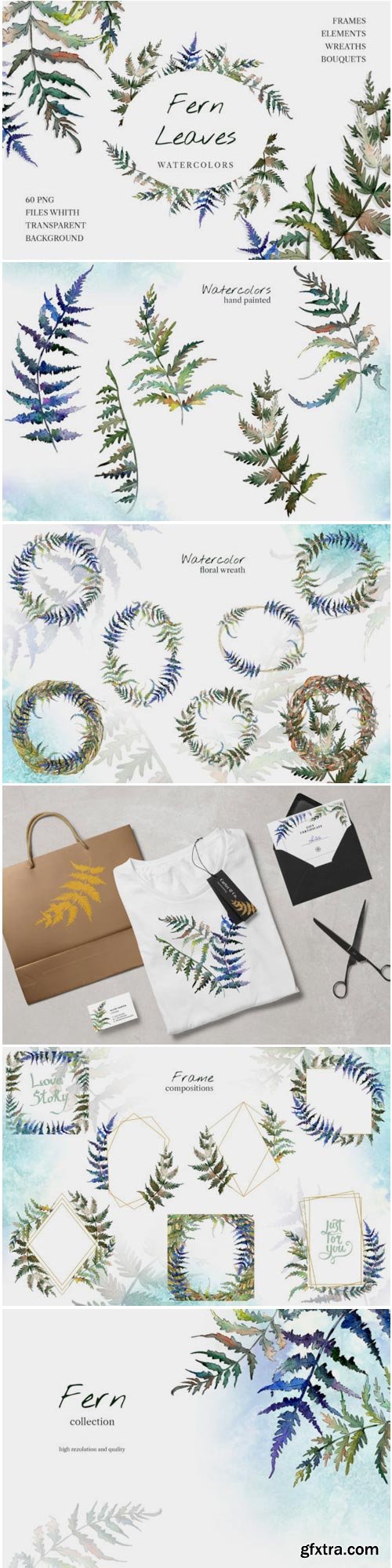 Fern Leaf Clipart Watercolor Png 1769289