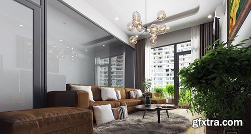 nterior Livingroom Scenes Sketchup By XuanKhanh
