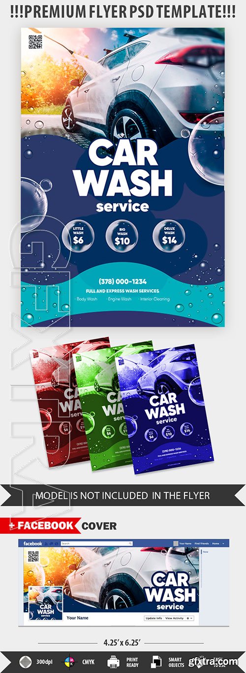 Car Wash PSD Flyer Template