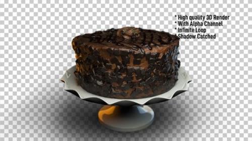 Videohive - Chocolate Cake rotating - 24342373