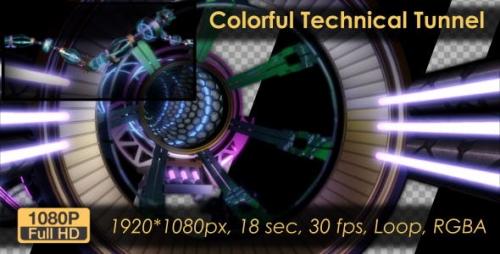 Videohive - Colorful Technical Tunnel - 21131228