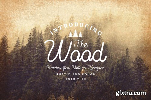 The Wood - Vintage Monoline Script