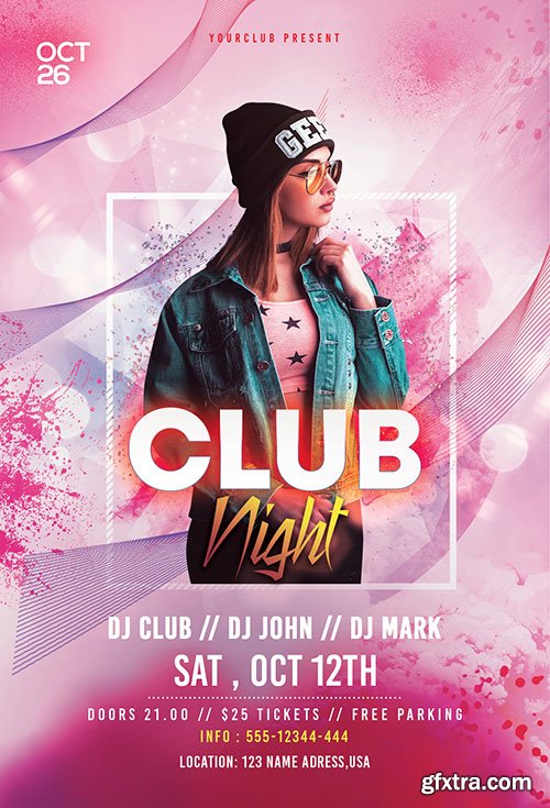 Ladies Club Night PSD Flyer Template