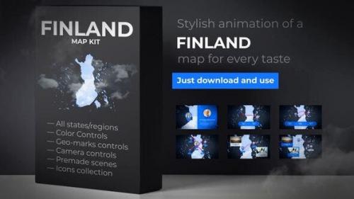 Videohive - Finland Map - Republic of Finland Map Kit - 24665522