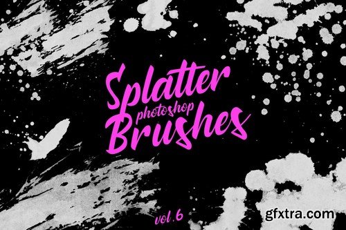 Splatter Stamp Photoshop Brushes Vol. 6