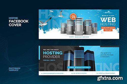 Hosting Facebook Cover Template