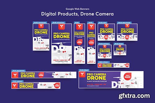 Drone Product Showcase Banners Ad