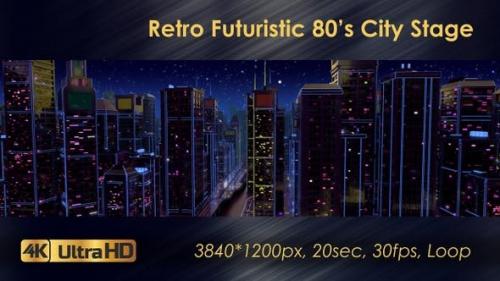 Videohive - Retro Futuristic 80's City Stage - 23506262