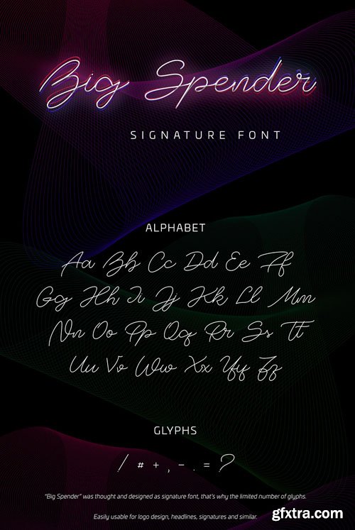 Big Spender v1.0 - Signature Font