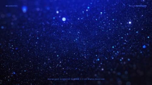 Videohive - Blue Particles Background 4K - 24641017