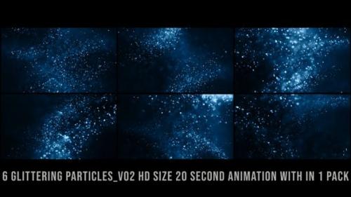 Videohive - Glittering Particles Blue Pack V02 - 24638910