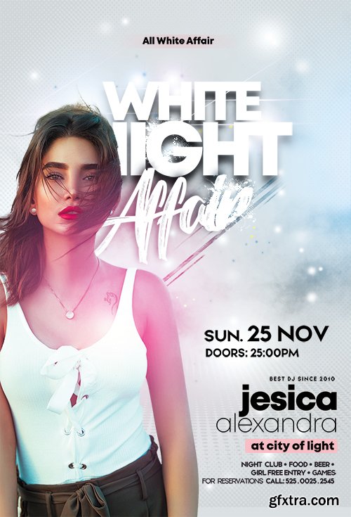 White Night Affair PSD Flyer Template