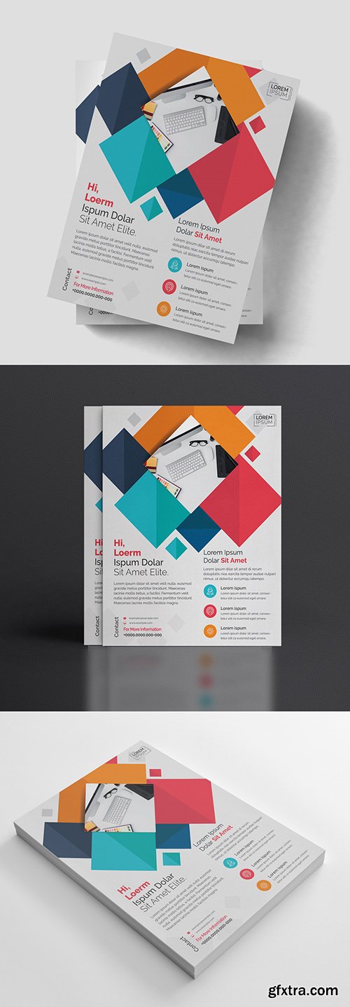 Colorful Geometric Flyer Layout 211149981