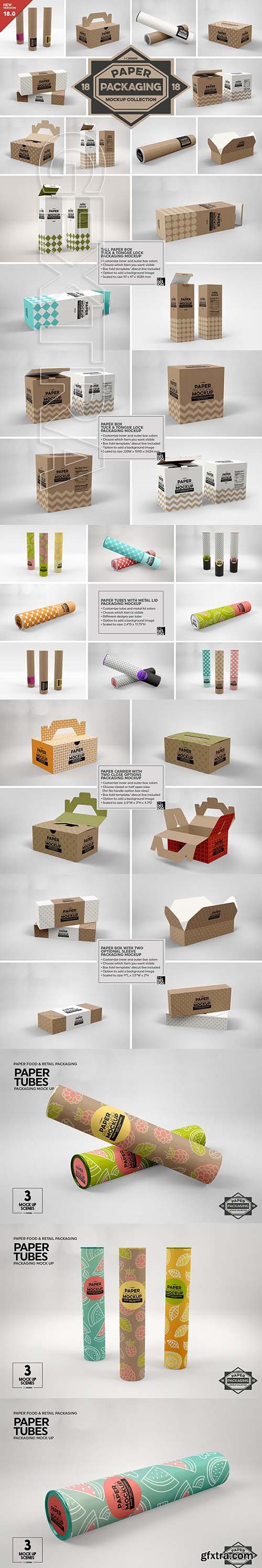 CreativeMarket - VOL. 18 Paper Box Packaging Mockups 4108157