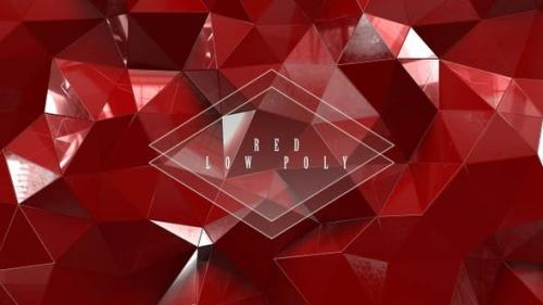 Videohive - Red Low Poly Wi?th Glass - 24636427