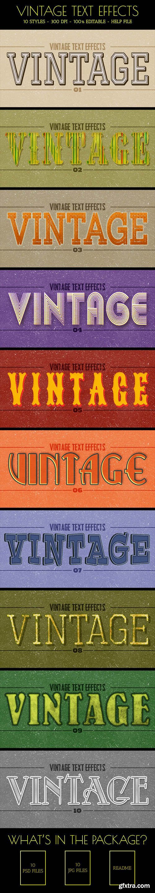 GraphicRiver - Vintage Text Effects - 10 Styles 10848058
