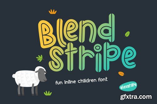 Blendstripe - Fun Inline Children Font