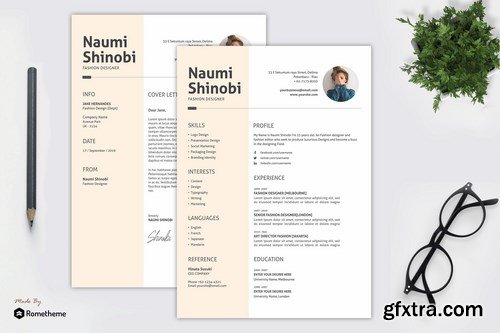 Naumi Shinobi - Fashion Resume Template