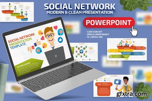 Social Network Powerpoint and Keynote Templates