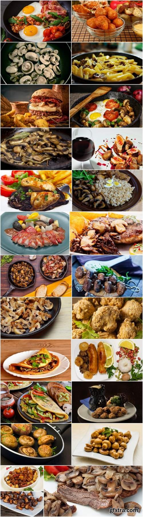 Mushrooms fried dishes with mushrooms chicken salad omelette 25 HQ Jpeg