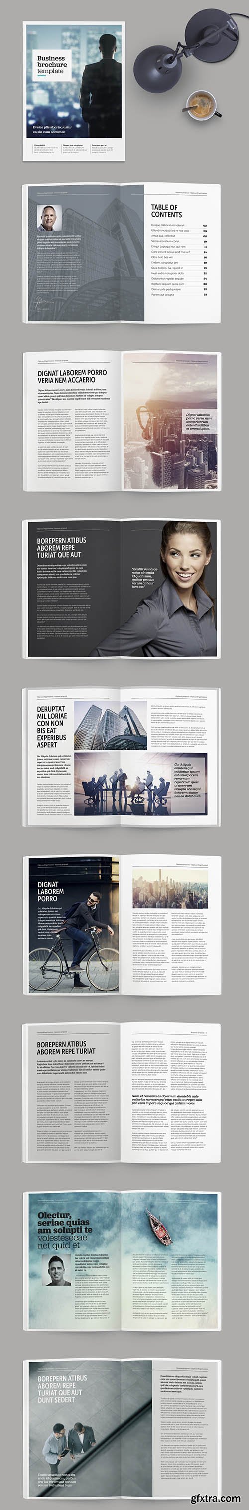 Brochure/Magazine Layout with Bold Title Treatments 222543725