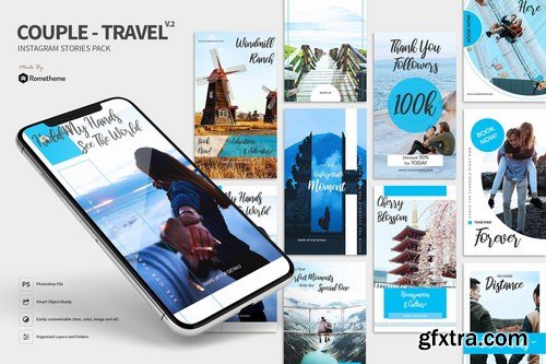Couple Travel Instagram Stories Pack Vol. 2