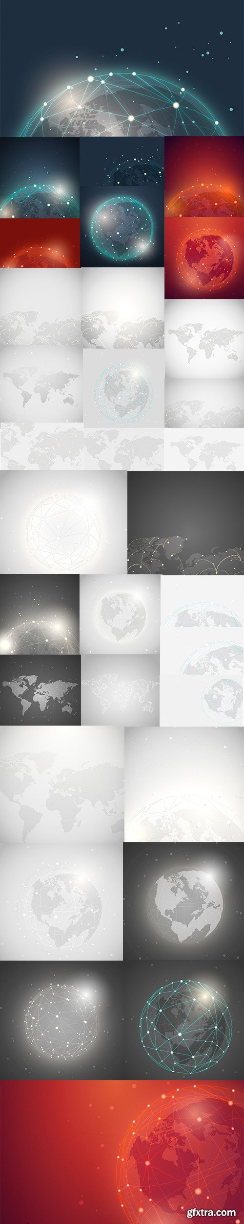 Vector Set - Worldwide Connection Illustration Collection