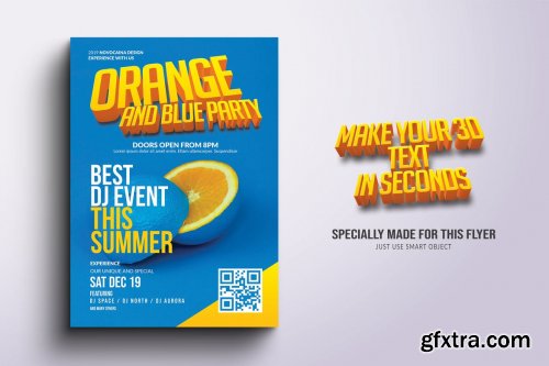 Orange Party Flyer & Poster Design