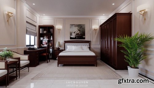 3D Interior Scenes Bedroom by LucNguyen