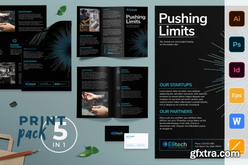 CreativeMarket - Tech Startup Print Pack 4111616