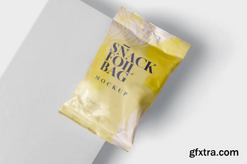 Snack Foil Bag Mockup - Slim Size