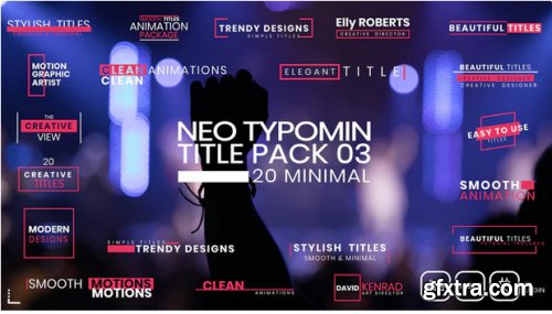20 Typomin Title Pack 03 - After Effects 293594