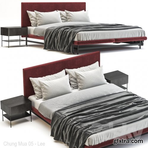 Line Bed 3d model