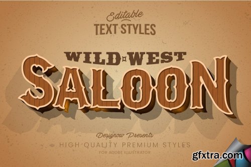 CreativeMarket - Cowboy Western Saloon Text Style 3752116