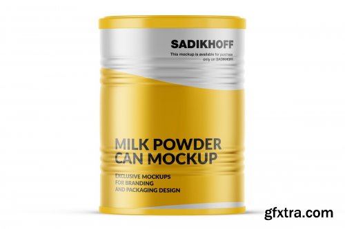 CreativeMarket - Milk Powder Can Mockup 4075943