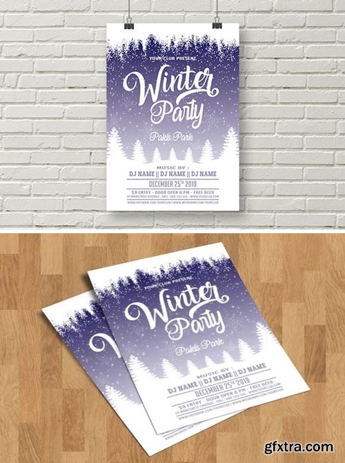 Winter Party Flyer Template