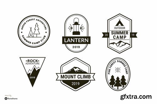 Set of Camping and Adventure Logo Badge