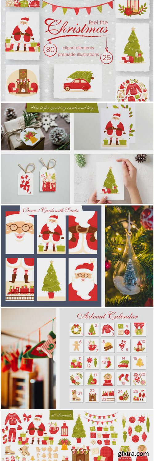 Feel the Christmas Holiday Clipart 1802823