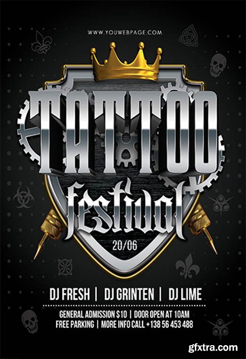Tattoo Festival V1809 2019 Premium PSD Flyer Template