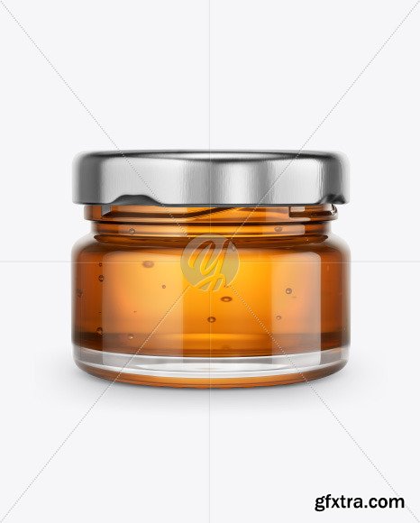 Glass Jar with Pure Honey Mockup 49948