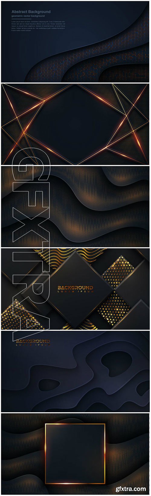 Luxury dark background textured and wavy with a combination of shining dots