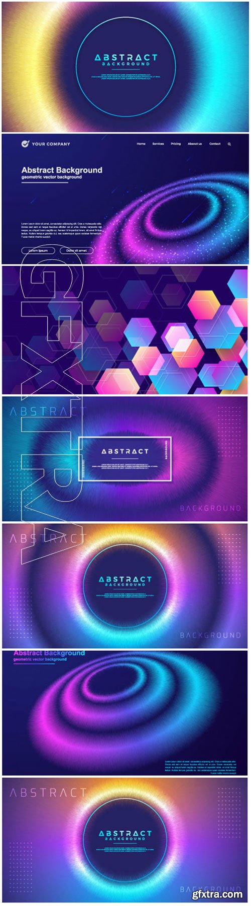 Abstract, dynamic, modern circle background