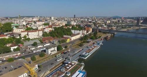 Aerial View of Belgrade Citys in Serbia